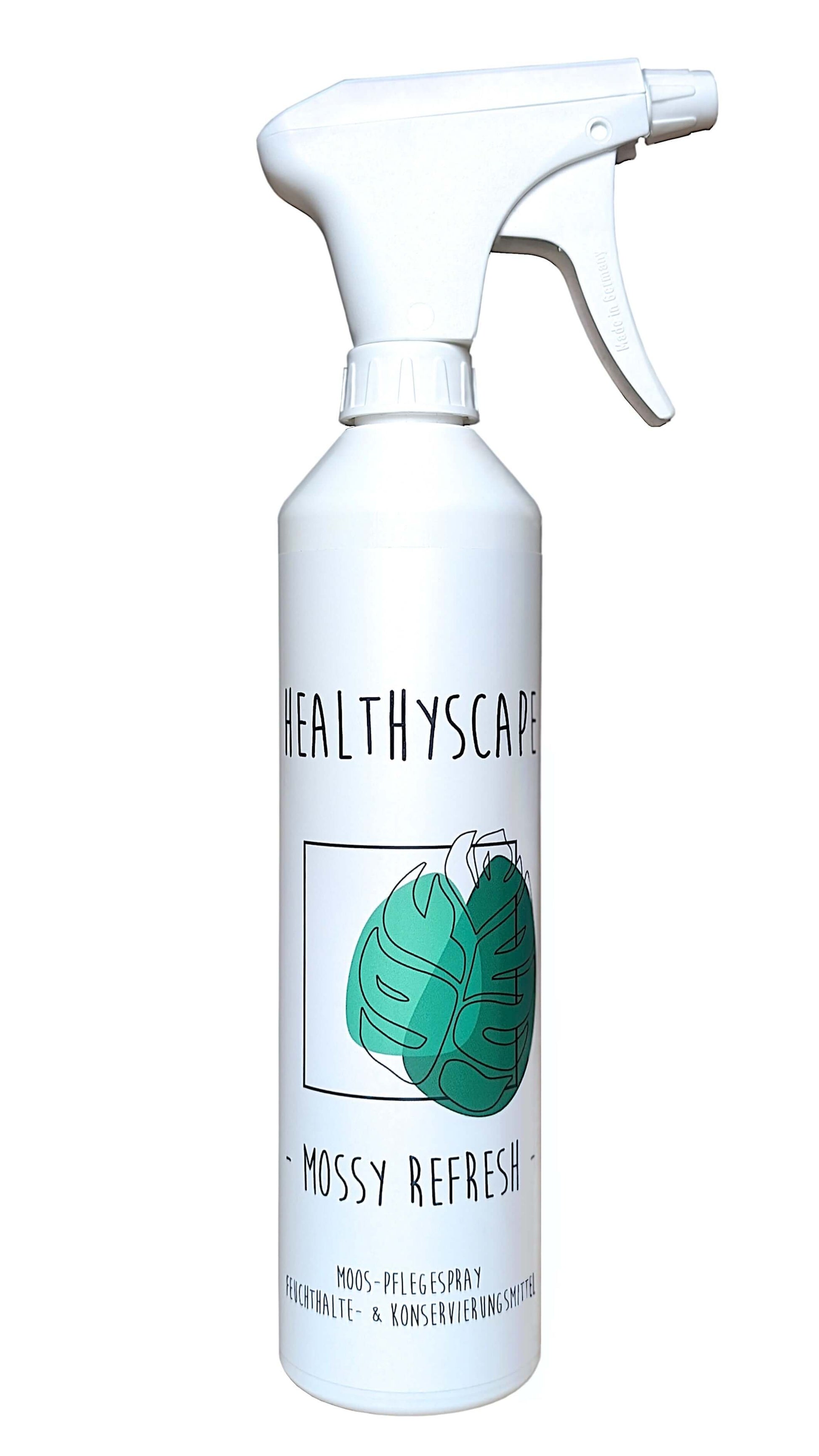 Pflegespray für Moosbilder - Mossy Refresh in Sprayflasche zur Pflege und Auffrischung von Moosbildern.