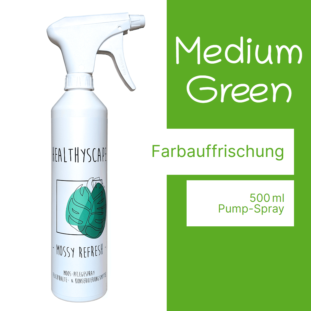 Farbauffrischung Moosbilder 500ml - Light Medium & Dark Green Spray Flasche für frisches Moospflege.