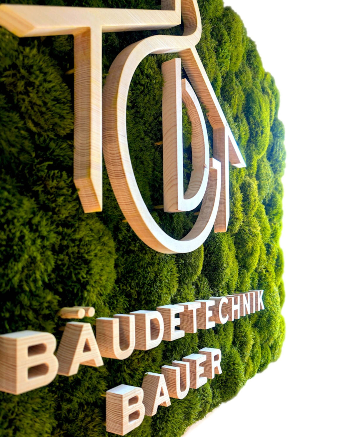 Provence Moss Picture with Wooden Logo made of Spruce or Oak