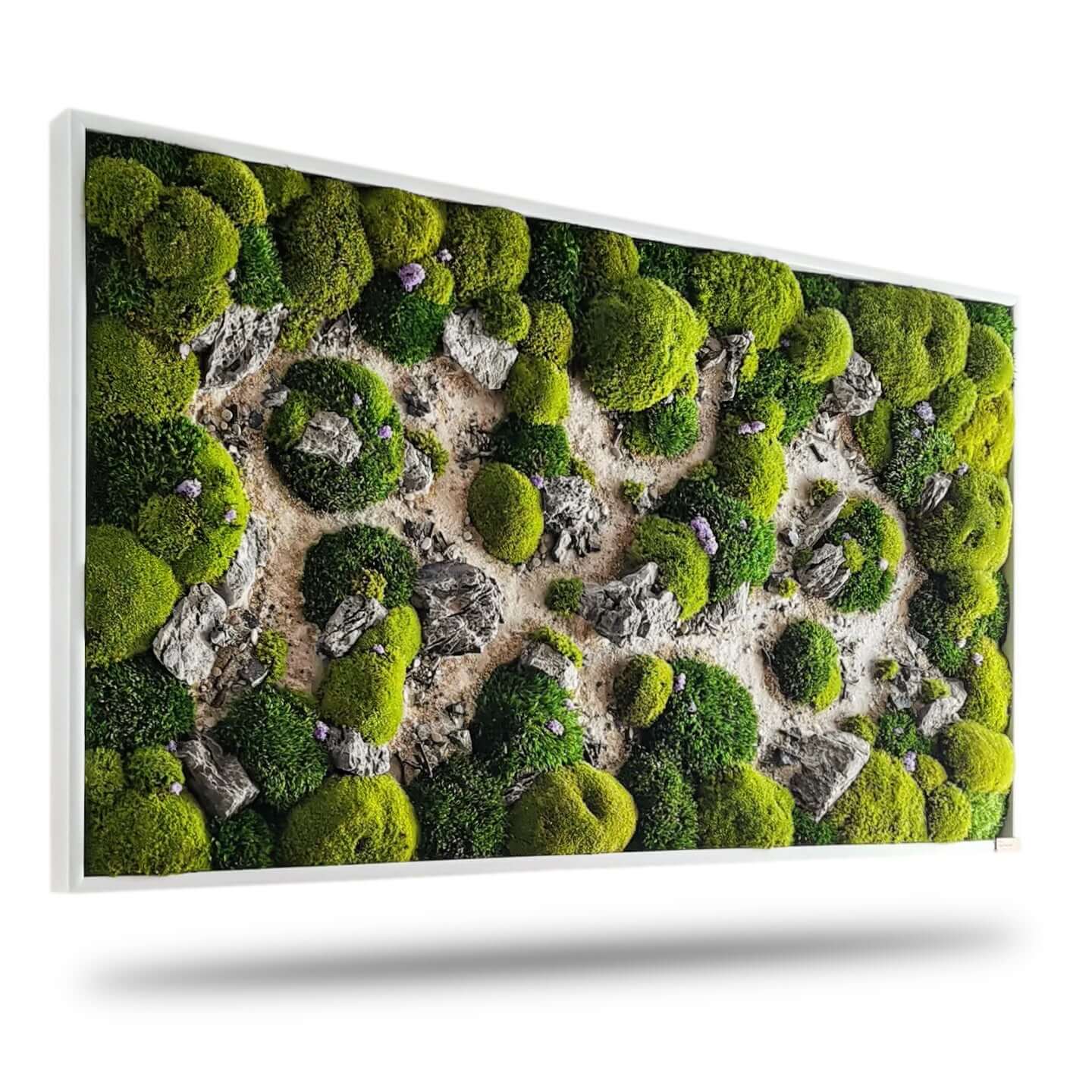 Moss Picture Nature Art - Beach Picture with Real Stones – Healthyscape