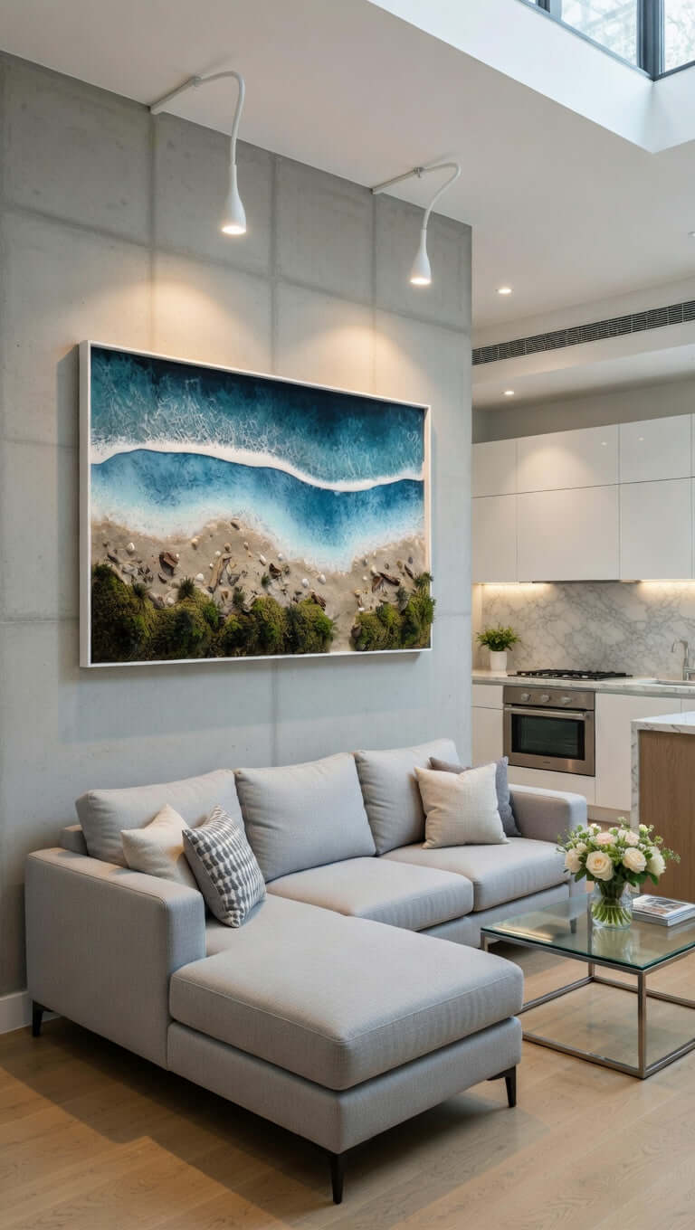 Image de mousse sur mesure 'Mer Baltique' pour la maison - plage, mer, côte - design fait à la main et vibrant