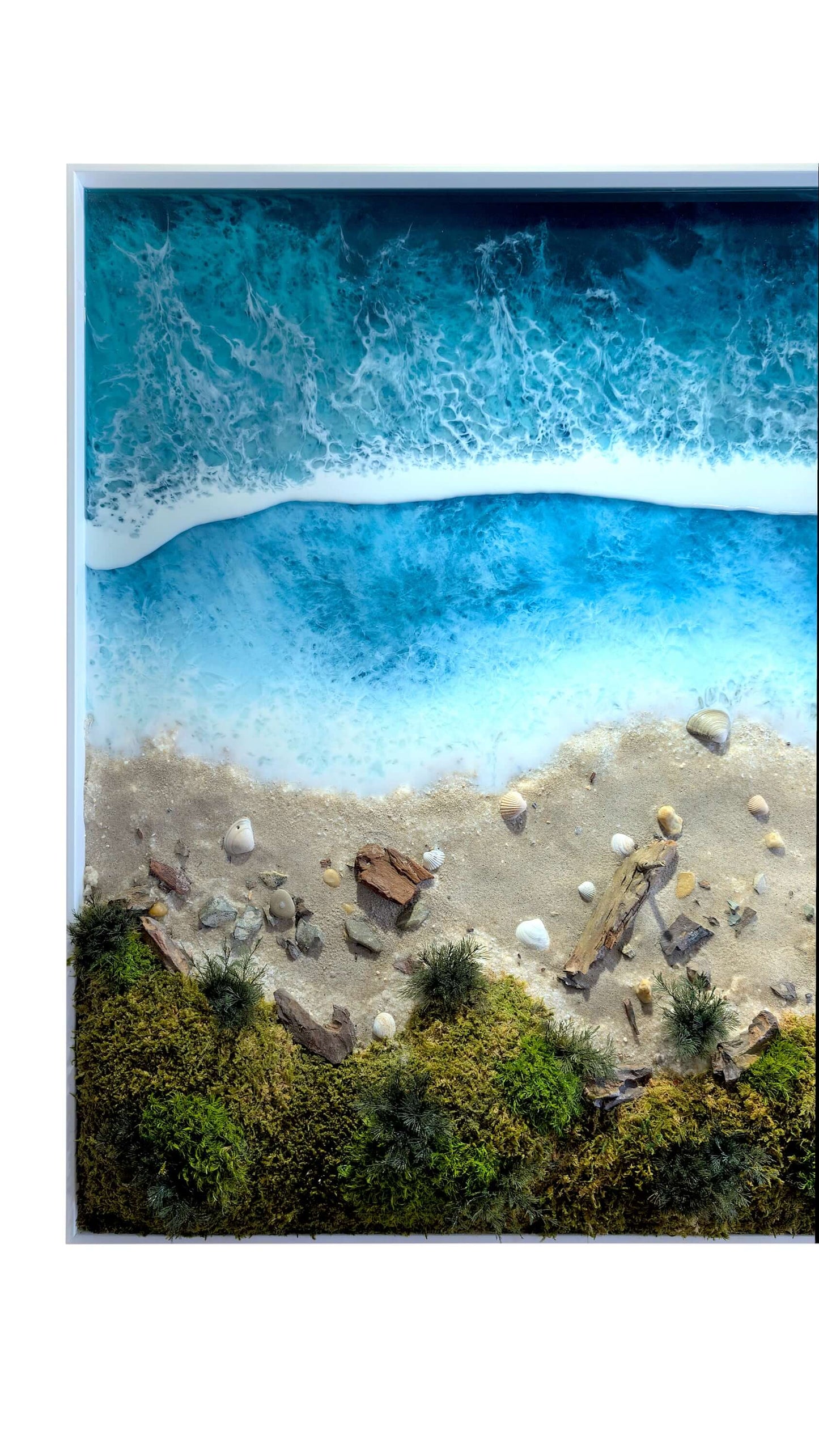 Image de mousse sur mesure 'Mer Baltique' pour la maison - plage, mer, côte - design fait à la main et vibrant