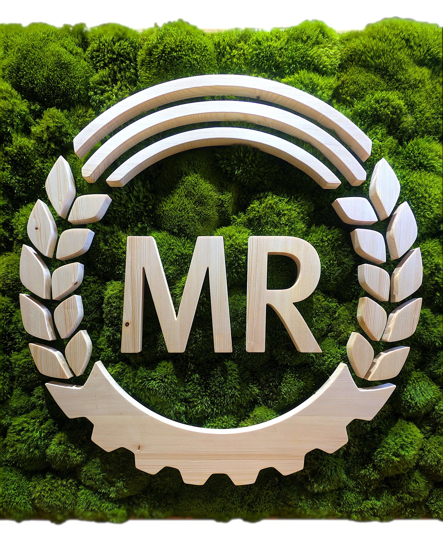 Moss picture XXL “Green Hills” – natural plant picture with individual moss mix