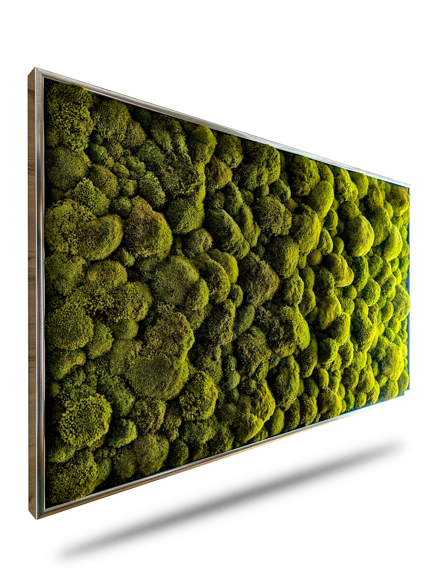 Grande image de mousse sur mesure XXL 'Green Hills' pour le salon et la cuisine - image de plantes en mélange de mousse 120-200cm