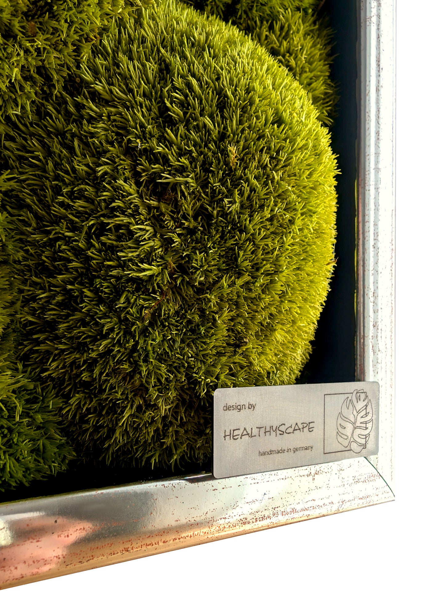 Grande image de mousse sur mesure XXL 'Green Hills' pour le salon et la cuisine - image de plantes en mélange de mousse 120-200cm