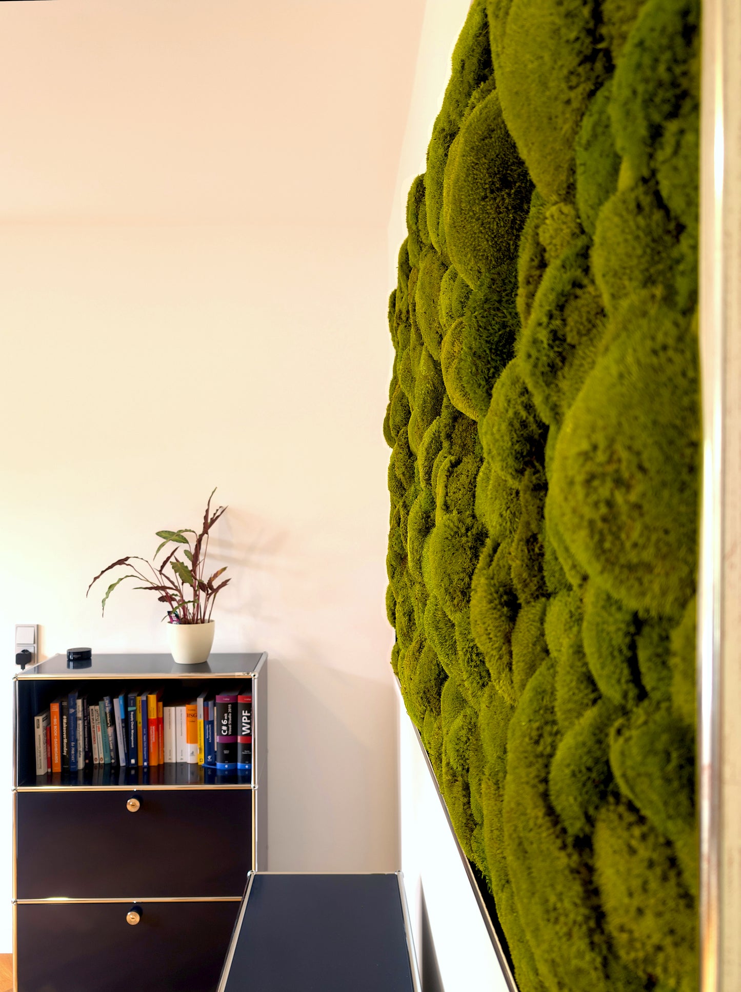 Grande image de mousse sur mesure XXL 'Green Hills' pour le salon et la cuisine - image de plantes en mélange de mousse 120-200cm