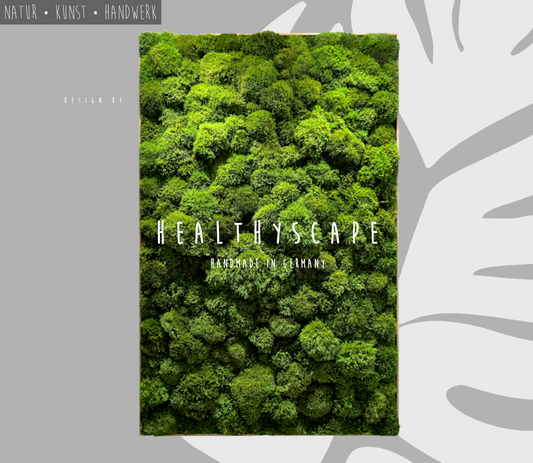 Custom-made moss picture - plant picture in real wood frame - frame rectangular 80-200cm Provence Moose