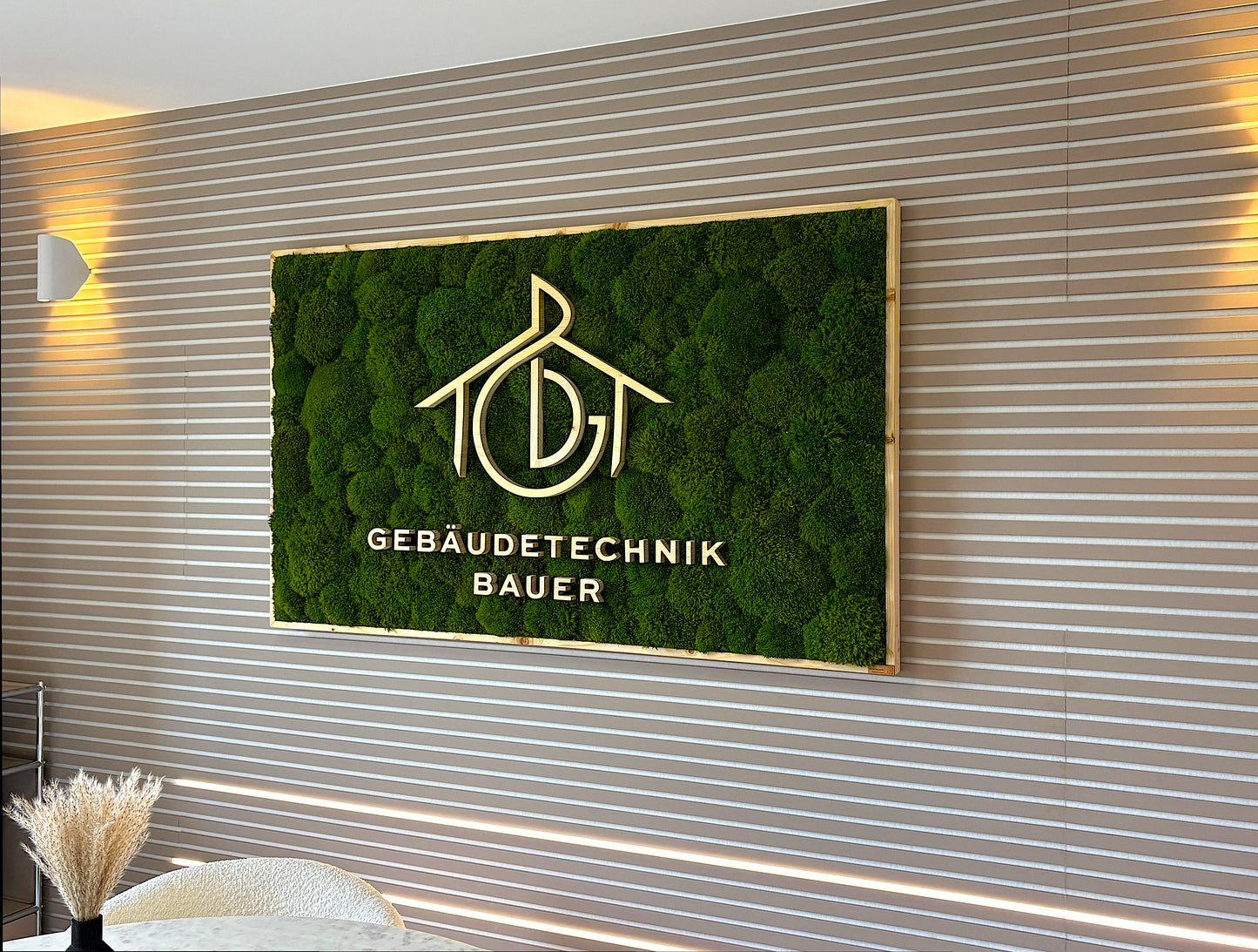 Tableau de mousse XXL « Green Hills » – tableau végétal naturel avec mélange de mousse individuel